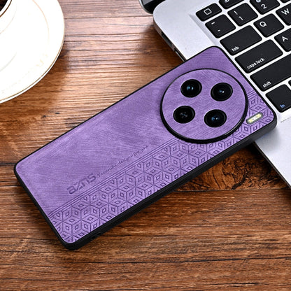 For vivo X100s AZNS 3D Embossed Skin Feel Phone Case(Purple)