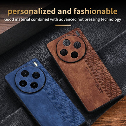 For vivo X100s AZNS 3D Embossed Skin Feel Phone Case(Purple)
