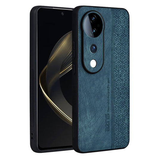 For vivo S19 Pro AZNS 3D Embossed Skin Feel Phone Case(Dark Green)