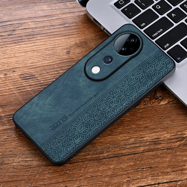 For vivo S19 Pro AZNS 3D Embossed Skin Feel Phone Case(Dark Green)