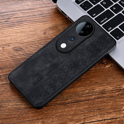 For vivo S19 AZNS 3D Embossed Skin Feel Phone Case(Black)