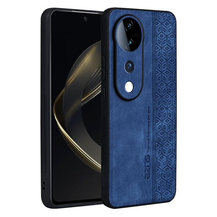 For vivo S19 AZNS 3D Embossed Skin Feel Phone Case(Sapphire Blue)