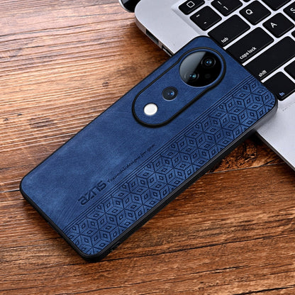 For vivo S19 AZNS 3D Embossed Skin Feel Phone Case(Sapphire Blue)