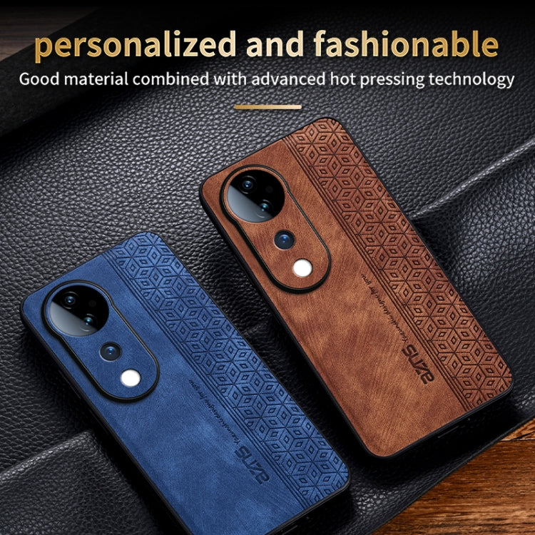 For vivo S19 AZNS 3D Embossed Skin Feel Phone Case(Sapphire Blue)