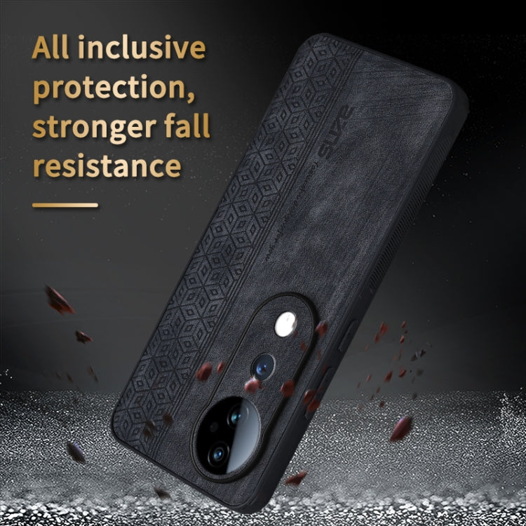 For vivo S19 AZNS 3D Embossed Skin Feel Phone Case(Brown)