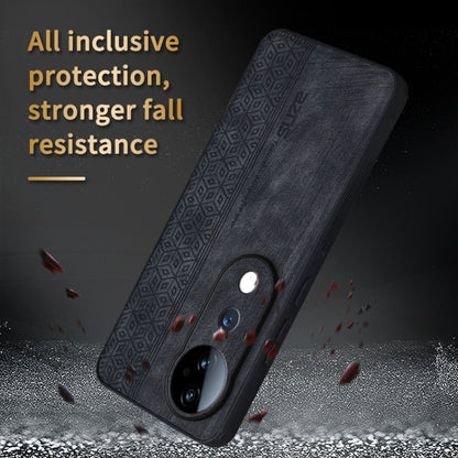 For vivo S19 AZNS 3D Embossed Skin Feel Phone Case(Brown)