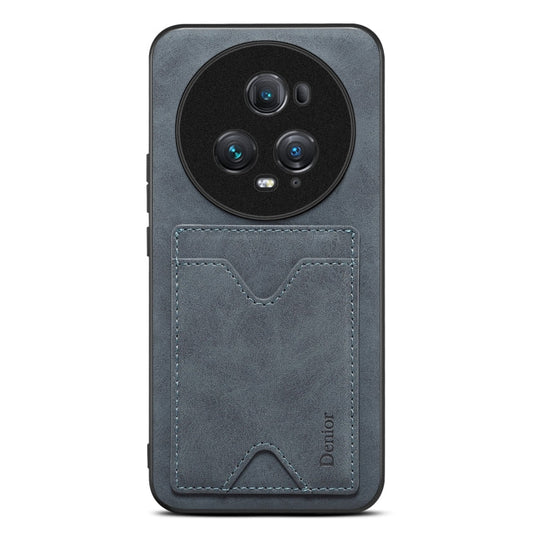 Pour Honor Magic5 Ultimate Denior Étui de téléphone avec fente pour cartes en cuir PU (Gris)