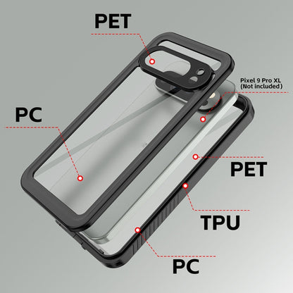 For Google Pixel 9 Pro XL RedPepper Shockproof IP68 Waterproof PC + TPU Protective Case(Black)