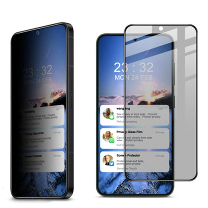 Pour Samsung Galaxy S24 5G imak Film de protection en verre trempé anti-espion plein écran HD