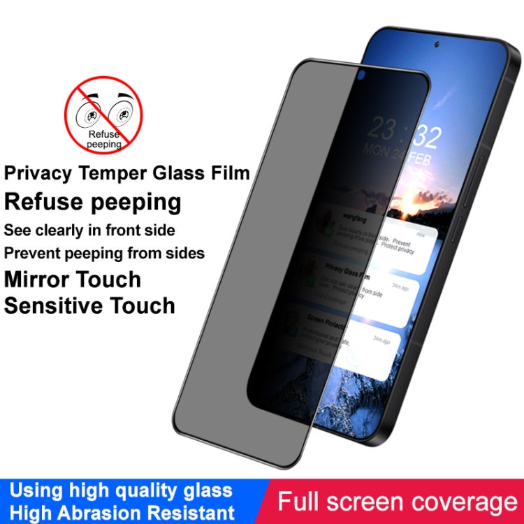 Pour Samsung Galaxy S24 5G imak Film de protection en verre trempé anti-espion plein écran HD