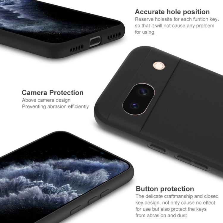 Pour Google Pixel 8a Coque de téléphone en TPU dépoli antichoc série IMAK UC-3 (Noir)