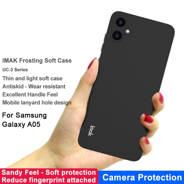Pour Samsung Galaxy A05 Coque de téléphone en TPU dépoli antichoc série IMAK UC-3 (noir)