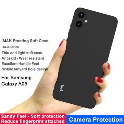 Pour Samsung Galaxy A05 Coque de téléphone en TPU dépoli antichoc série IMAK UC-3 (noir)