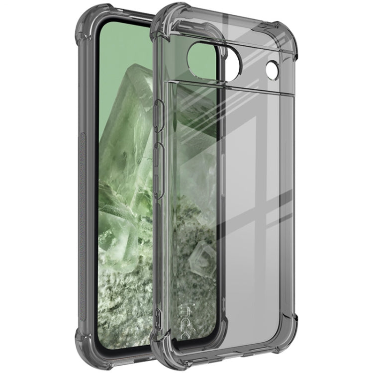 For Google Pixel 8a imak Shockproof Airbag TPU Phone Case(Transparent Black)