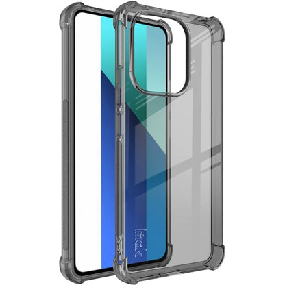 Pour Xiaomi Redmi Note 13 4G Global imak Coque antichoc airbag en TPU (Noir transparent)