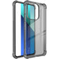 Pour Xiaomi Redmi Note 13 4G Global imak Coque antichoc airbag en TPU (Noir transparent)