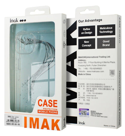 Pour Xiaomi Redmi Note 13 Pro 4G Global Coque de téléphone TPU antichoc imak Airbag (Noir Transparent)