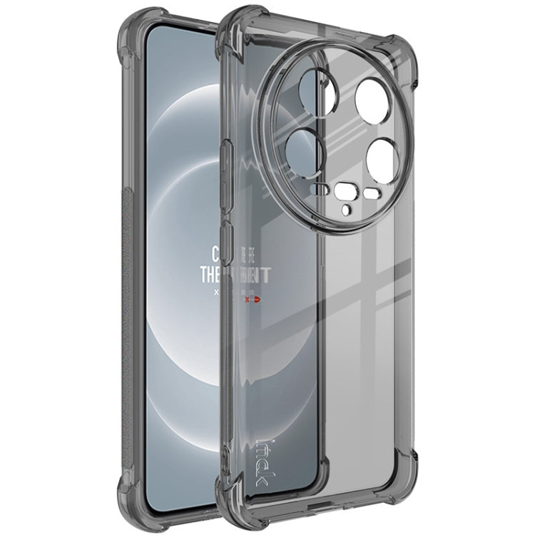 Pour Xiaomi 14 Ultra 5G, coque de téléphone en TPU antichoc imak Airbag (noir transparent)