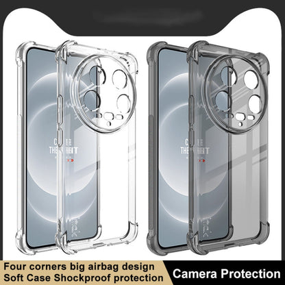 Pour Xiaomi 14 Ultra 5G, coque de téléphone en TPU antichoc imak Airbag (noir transparent)
