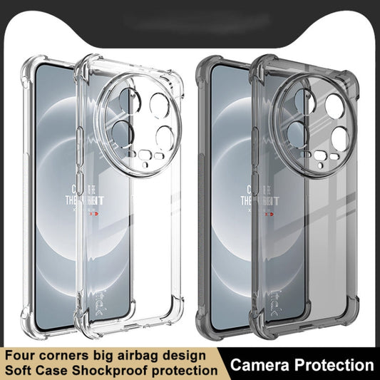 For Xiaomi 14 Ultra 5G imak Shockproof Airbag TPU Phone Case(Transparent Black)