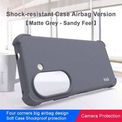 For Asus Zenfone 10 5G imak Shockproof Airbag TPU Phone Case(Matte Grey)