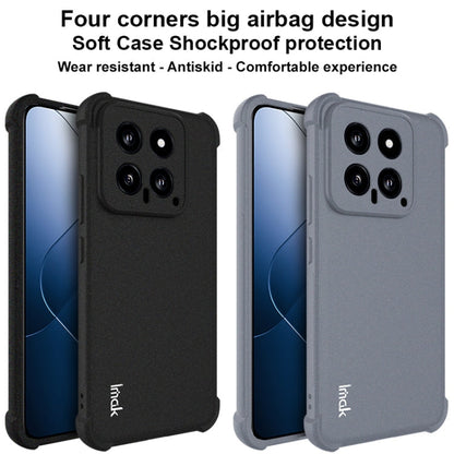 For Xiaomi 14 5G imak Shockproof Airbag TPU Phone Case(Matte Black)