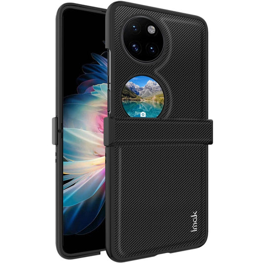 Pour la coque de téléphone Huawei Pocket 2 imak Ruiyi Series en fibre de carbone PU + PC