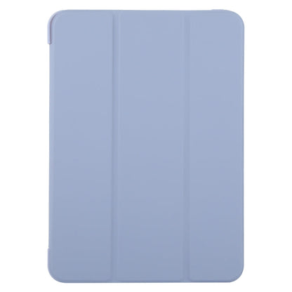 For iPad Air 11 2026 / 2025 / 2024 GEBEI 3-folding Holder Shockproof Flip Leather Tablet Case(Light Purple)