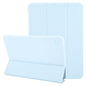For iPad Air 11 2026 / 2025 / 2024 GEBEI 3-folding Holder Shockproof Flip Leather Tablet Case(Sky Blue)