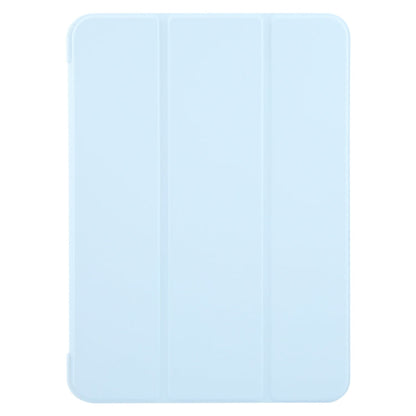 For iPad Air 11 2026 / 2025 / 2024 GEBEI 3-folding Holder Shockproof Flip Leather Tablet Case(Sky Blue)