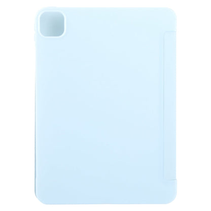 For iPad Air 11 2026 / 2025 / 2024 GEBEI 3-folding Holder Shockproof Flip Leather Tablet Case(Sky Blue)