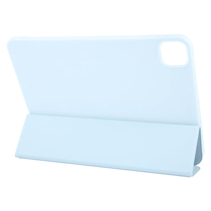 For iPad Air 11 2026 / 2025 / 2024 GEBEI 3-folding Holder Shockproof Flip Leather Tablet Case(Sky Blue)