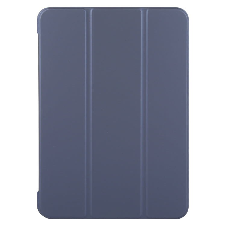 For iPad Air 11 2026 / 2025 / 2024 GEBEI 3-folding Holder Shockproof Flip Leather Tablet Case(Dark Blue)