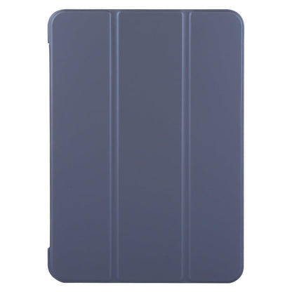 For iPad Air 11 2026 / 2025 / 2024 GEBEI 3-folding Holder Shockproof Flip Leather Tablet Case(Dark Blue)