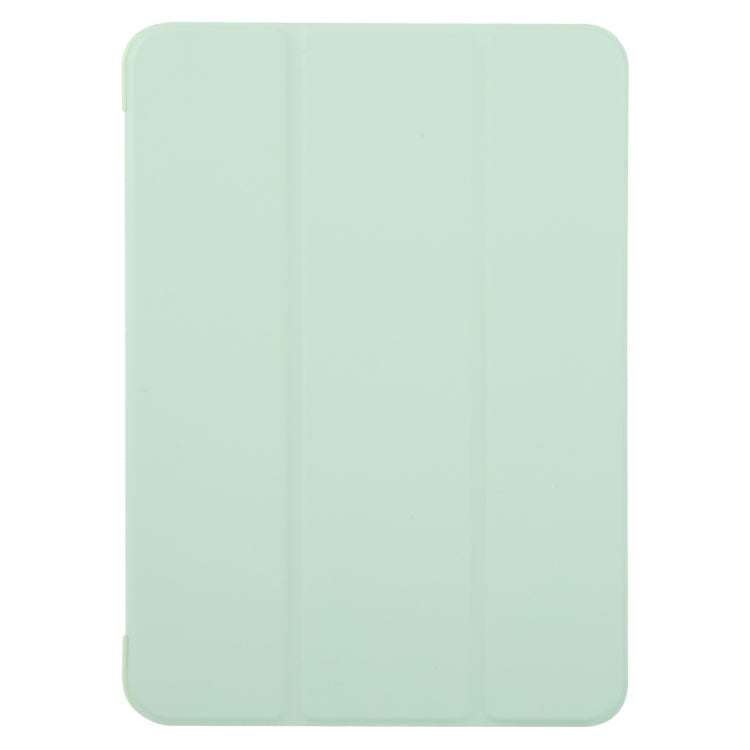 For iPad Air 11 2026 / 2025 / 2024 GEBEI 3-folding Holder Shockproof Flip Leather Tablet Case(Green)