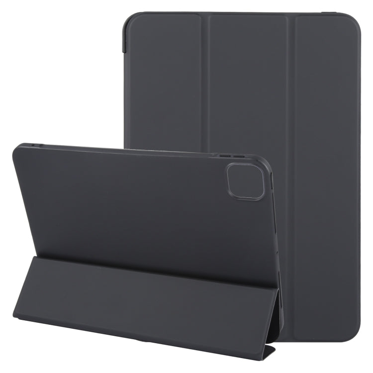 For iPad Pro 11 2025 / 2024 GEBEI 3-folding Holder Shockproof Flip Leather Tablet Case(Black)
