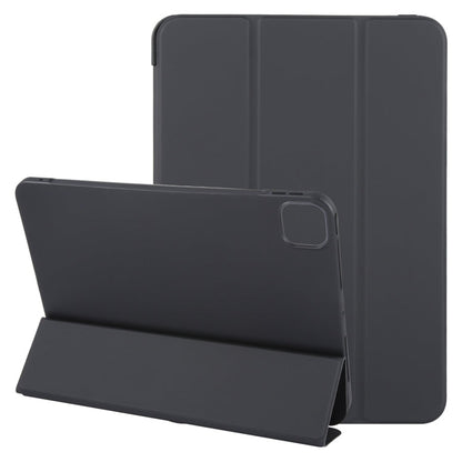 For iPad Pro 11 2025 / 2024 GEBEI 3-folding Holder Shockproof Flip Leather Tablet Case(Black)
