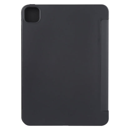 For iPad Pro 11 2025 / 2024 GEBEI 3-folding Holder Shockproof Flip Leather Tablet Case(Black)