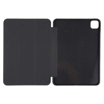 For iPad Air 13 2026 / 2025 / 2024 GEBEI 3-folding Holder Shockproof Flip Leather Tablet Case(Black)