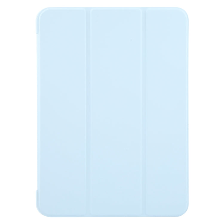For iPad Air 13 2026 / 2025 / 2024 GEBEI 3-folding Holder Shockproof Flip Leather Tablet Case(Sky Blue)