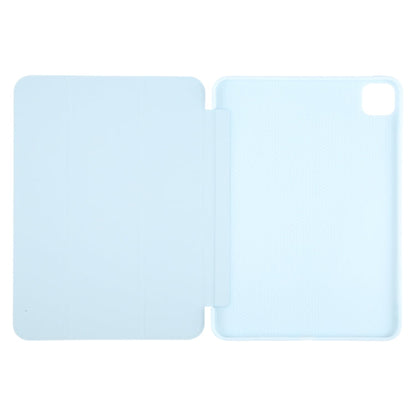 For iPad Air 13 2026 / 2025 / 2024 GEBEI 3-folding Holder Shockproof Flip Leather Tablet Case(Sky Blue)