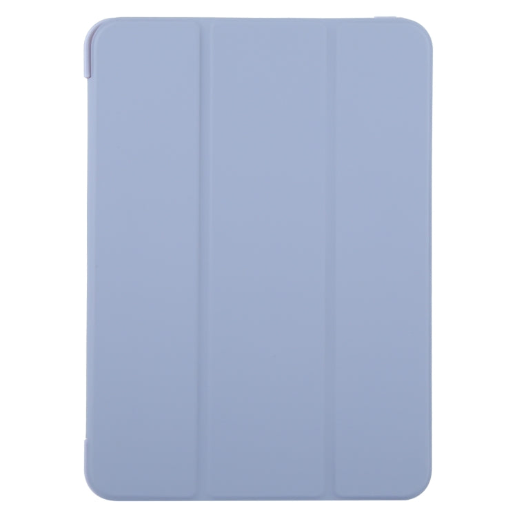 For iPad Pro 13 2025 / 2024 GEBEI 3-folding Holder Shockproof Flip Leather Tablet Case(Light Purple)