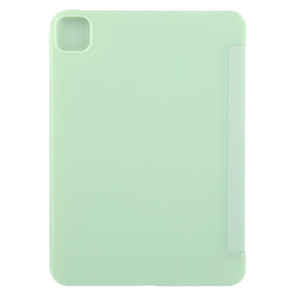 For iPad Pro 13 2025 / 2024 GEBEI 3-folding Holder Shockproof Flip Leather Tablet Case(Green)