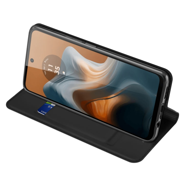 For Motorola Moto G34 DUX DUCIS Skin Pro Series Flip Leather Phone Case(Black)