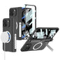 For Google Pixel 9 Pro Fold GKK Integrated Magsafe Fold Hinge Full Coverage Phone Case with Holder(Black)