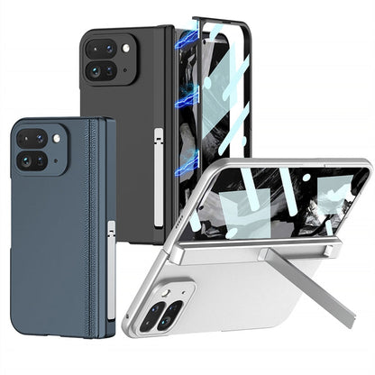 Pour Google Pixel 9 Pro Fold GKK Étui de téléphone à couverture complète avec charnière intégrée et support (noir)