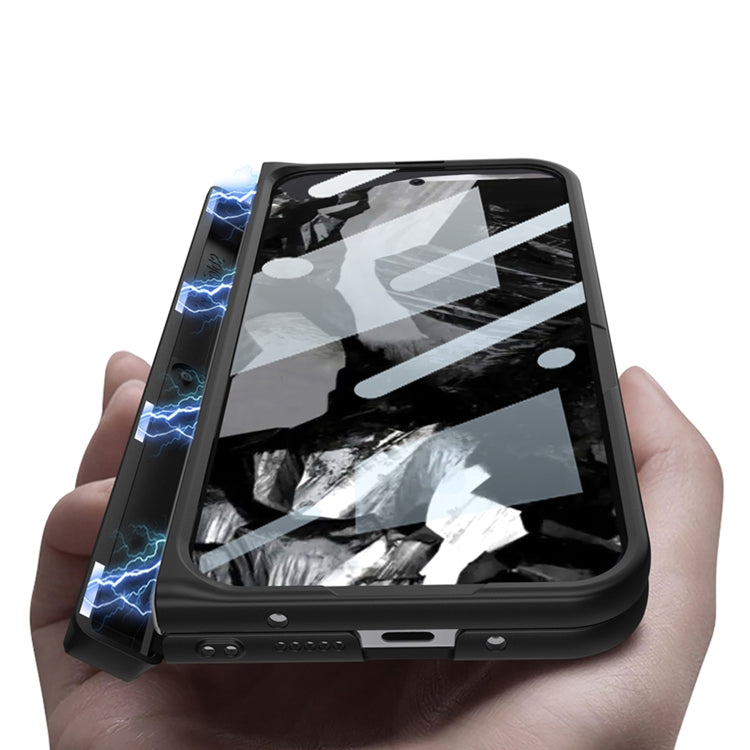 Pour Google Pixel 9 Pro Fold GKK Étui de téléphone à couverture complète avec charnière intégrée et support (noir)