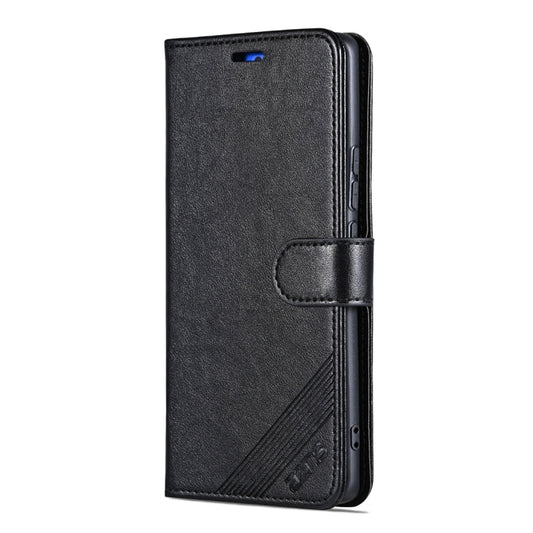 For Honor 100 AZNS Sheepskin Texture Flip Leather Phone Case(Black)