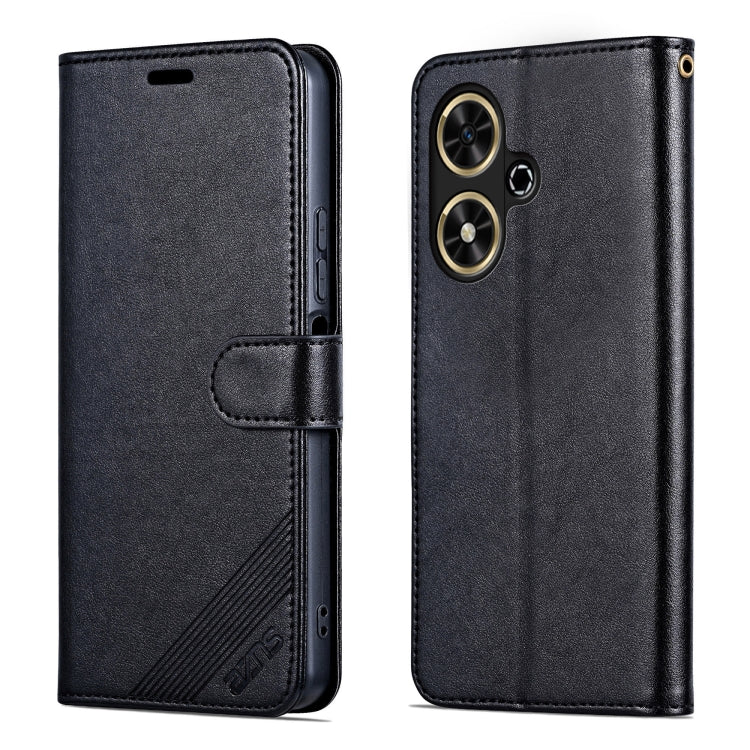 For Honor Play 50 / 50m 5G AZNS Sheepskin Texture Flip Leather Phone Case(Black)