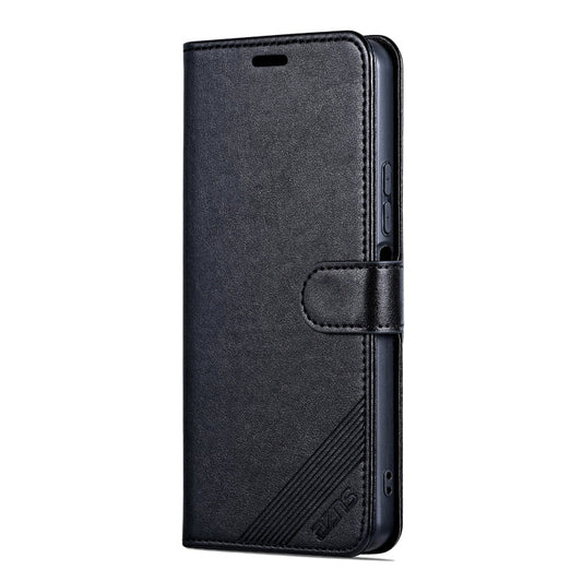 For Honor X60 AZNS Sheepskin Texture Flip Leather Phone Case(Black)